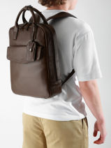 Sac  Dos Business Flandres 1 Compartiment Cuir Etrier Noir flandres EFLA8271-vue-porte