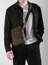 Sac Bandoulire Spider Cuir Etrier Noir spider ESPI704M-vue-porte
