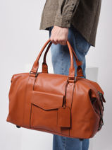 Sac De Voyage Cabine Flandres En Cuir Etrier Noir flandres EFLA991S-vue-porte