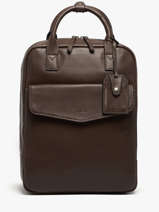 Sac  Dos Business Flandres 1 Compartiment Cuir Etrier Noir flandres EFLA8271