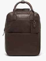 Sac  Dos Business Flandres 2 Compartiments Cuir Etrier Noir flandres EFLA8272