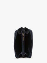 Coin Purse Leather Etrier Blue madras EMAD900-vue-porte