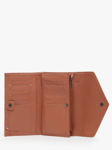 Porte Monnaie Madras Cuir Etrier Marron madras EMAD701 vue secondaire 1