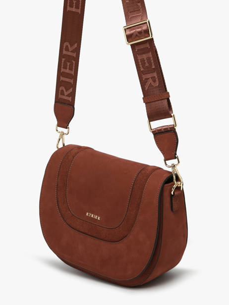 Sac Bandoulière M Lasso Cuir Etrier Marron lasso ELAS152M vue secondaire 2